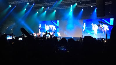 Fans are excited during the Seventeen and Sf9 concert.