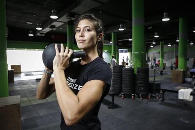 Kirsteen Thain, trainer at CrossFit Metalize in Ras Al Khor. Antonie Robertson / The National