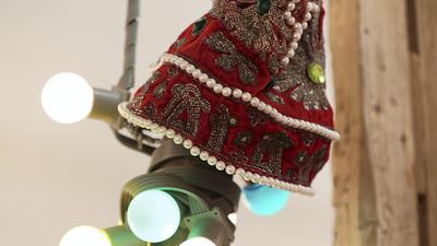 Work by artists Ramin Haerizadeh, Rokni Haerizadeh and Hesam Rahmanian at the We Are Open For Installation. Chris Whiteoak / The National