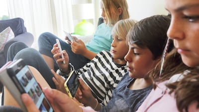 Screentime and social media are part of daily life for millions of children now. Getty images