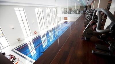 The fitness club and pool at the St Regis hotel. Christopher Pike / The National