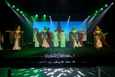 The UAE Oscar band accompanied the students on stage. Leslie Pableo for The National