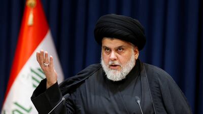 The influential Shiite cleric, whose bloc won the highest number of seats in Iraq's elections last year, called for the dissolution of the parliament and early elections. Reuters