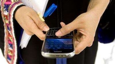 BlackBerry say sales are thriving in the Middle East. (Photo by Jeff Topping/The National)