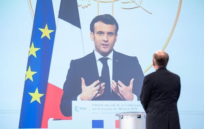 French President Emmanuel Macron outlined his idea of a 'sovereign Europe'. EPA