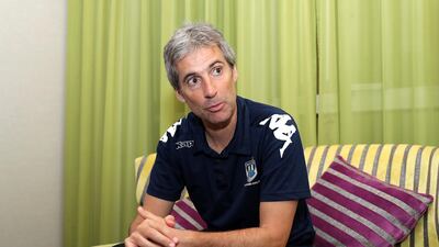 Auckland City manager Ramon Tribulietx during an interview at the Ghaya Grand Hotel in IMPZ in Dubai. Pawan Singh / The National