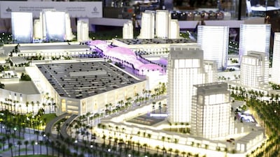 A scaled version of the Deira Mall expansion on display at Ibn Battuta Mall. Antonie Robertson / The National