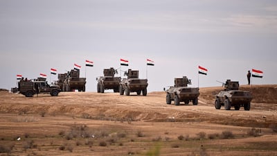 Iraqi border security personnel patrol the frontier with Syria, where government forces have clashed with Kurdish-led fighters. AFP