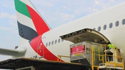 An aid flight from the UAE carried 15 tonnes of medical supplies to help medics in Jordan fight Covid-19. Courtesy: DMO