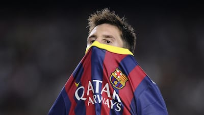 Barcelona’s Lionel Messi is suffering with a right leg muscle injury. Manu Fernandez / AP Photo