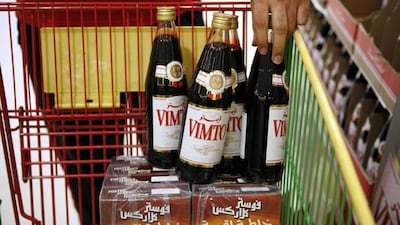 Vimto, a cordial drink that is high in sugar, is a traditional drink at iftar. Photo: Asmaa Al Hameli / The National