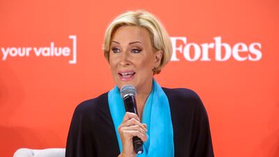 Mika Brezinski, founder of Know Your Value and co-host of Morning Joe, addresses a session at the summit