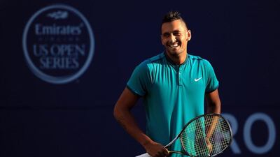 Nick Kyrgios of Australia reacts in his match against Denis Shapovalov of Canada during Day 1 of the Rogers Cup at the Aviva Centre on July 25, 2016 in Toronto, Ontario, Canada. Vaughn Ridley / Getty Images / AFP