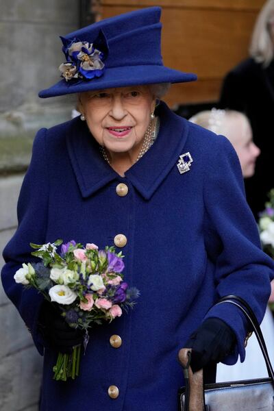 Britain's Queen Elizabeth leaves after a Service of Thanksgiving to mark the Centenary of the Royal British Legion at Westminster Abbey. Reuters