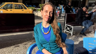Shelly Kittleson as she poses for a picture in Baghdad. Mrs Kittleson was kidnapped on March 31 in Baghdad by Iranian-backed Iraqi armed group Kataib Hezbollah. She was released almost a week later. AFP