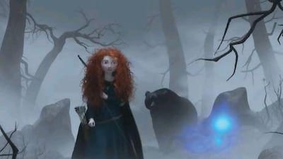 Princess Merida is voiced by Kelly McDonald in Brave.