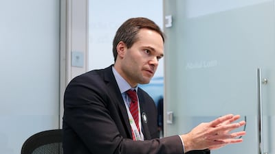 Kai Mykkanen, Finland’s foreign trade and development minister, at WFES in Abu Dhabi. Satish Kumar / The National