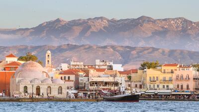 Chania harbour, Crete.