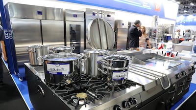 Whole kitchens are set up at the event