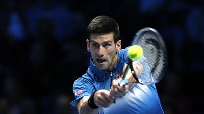 Serbia's Novak Djokovic returns against Japan's Kei Nishikori. AFP