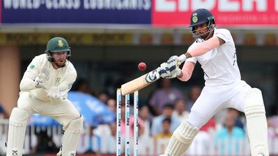 India's Umesh Yadav plays a shot. AP