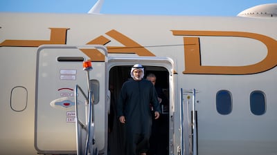 Sheikh Khaled is attending the Brics summit in Brazil on behalf of President Sheikh Mohamed. Photo: Abu Dhabi Media Office