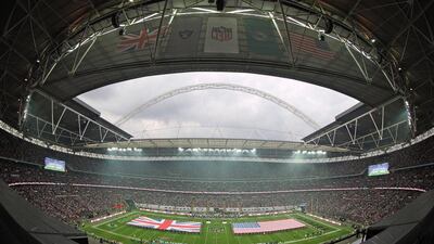 The NFL game between Miami Dolphins and Oakland Raiders at Wembley Stadium in London, on Sept. 28, 2014, was a sell out. Nicky Hayes / AP Photo