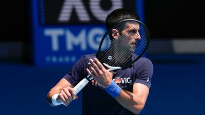 Defending Australian Open men's champion Novak Djokovic. AP Photo