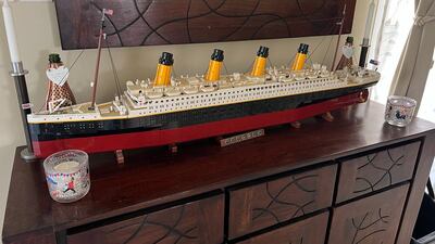 A 130cm Titanic model in the dining room