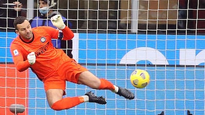 Inter goalkeeper Samir Handanovic in action. EPA