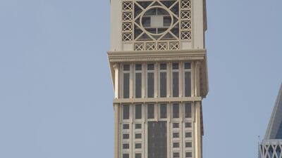 Al Yaqoub Tower on Sheikh Zayed Road bears a remarkable resemblance to London’s Big Ben. Alamy