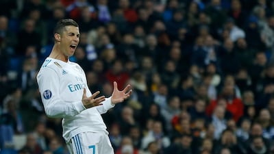 Cristiano Ronaldo became the first player to score in all six Uefa Champions League group-stage matches in a season. Francisco Seco / AP Photo