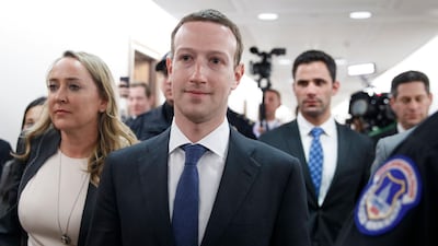 Facebook CEO Mark Zuckerberg walks to the office of Republican Senator from South Dakota for a meeting on Capitol Hill in Washington, DC. Shawn Thew / EPA