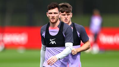 Liverpool's Andrew Robertson. PA