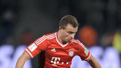 Xherdan Shaqiri of Muenchen runs with the ball during the Fifa Club World Cup Final between Bayern Munich and Raja Casablanca. Getty