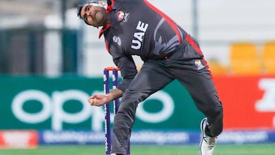 UAE bowler Sultan Ahmad. Victor Besa / The National