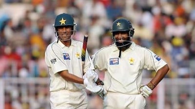 It is amply clear that Pakistan cricket are not done with Mohammad Yousuf, right, and perhaps even Younus Khan, left.