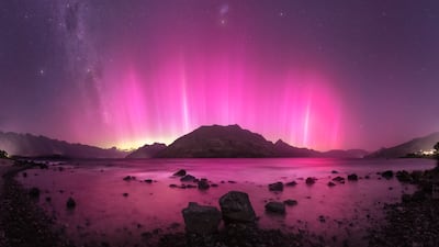 STRICTLY ONLY FOR USE WITH Astronomy Photographer of the Year. Winner of the 'Aurorae' category: Queenstown Aurora. Photo: Larryn Rae