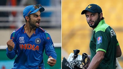 India and Pakistan meet at the 2015 Cricket World Cup play on Sunday, February 15 in their opening matches. (Photos: Aijaz Rahi / AP and Pawan Singh / The National)