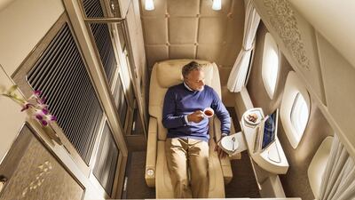 Emirates' new first class cabin. Courtesy Emirates