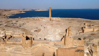 An aerial view of Jaabar Citadel.
