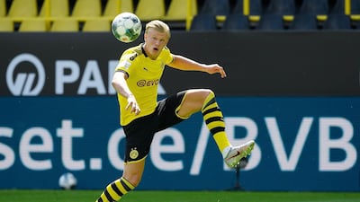 Borussia Dortmund's Erling Haaland, 20, has 29 goals. Reuters