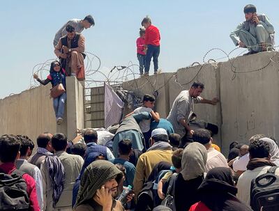 The fall of Kabul led to chaotic scenes at Hamid Karzai International Airport as people tried to flee Afghanistan. Reuters