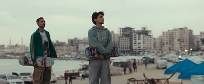 Lullaby features skateboarders in a refugee camp. Photo: Together For Palestine