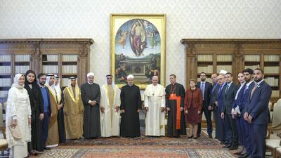 Saif bin Zayed meets Pope Francis and visits a number of religious and historical sites in the Vatican. WAM