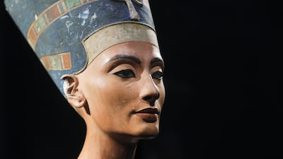 The 3,300-year-old bust of Queen Nefertiti is seen at the "Neues Museum", New Museum in Berlin. Markus Schreiber / AP Photo