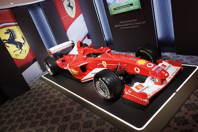 The Formula One Ferrari F2003 GA. EPA