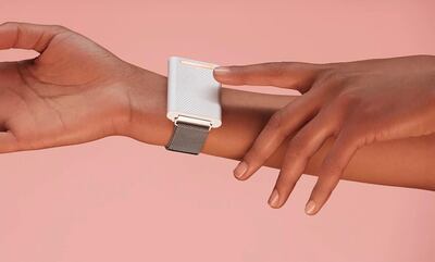 Embr Labs have been selling a wrist-worn device called the Wave, which they describe as a 'personal thermostat'. Courtesy Embr