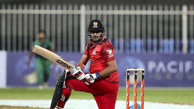 Sharjah's Umair Ali Khan bats against Fujairah as the the second season of the Emirates D10 gets underway. All pictures Chris Whiteoak / The National