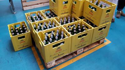 Bottles of water at the plant in San Pellegrino in Italy, which is undergoing a major revamp. Photo by Simone Filippetti